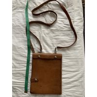 Редчайшая БОЛЬШАЯ!!!   планшетка из немецкой трофейной кожи-репарация на фабричном штампе 1950 г. Отсюда и цена!