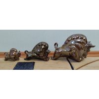 Статуэтка зубр СССР  Набор 3 шт цена за все
