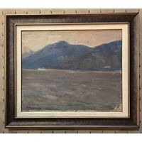 Крохалев П.С (Крохолев) Пейзаж. Холст, масло. Размер 36,5х47 см. С рамой 52х60 см.