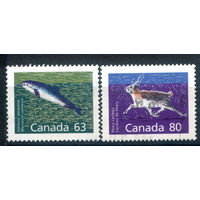 Канада - 1990г. - фауна, стандартный выпуск - 2 марки - гашёные. #3-WB-96-B-2