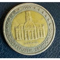 Германия саарланд 2 евро   2009 f !