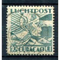 Нидерландские колонии - Кюрасао - 1931/39г. - Меркурий, авиапочта, печать Аруба, 10 с - 1 марка - гашёная [Mi 108]. #3-WB-97-A-1