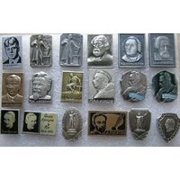 Поэты, писатели, артисты и другие известные люди, цена за 1 шт., на выбор.