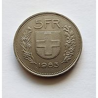 Швейцария 5 франков, 1983
