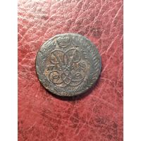 2 копейки Елизавета 1758 наминал сверху гурт Московский монетный двор