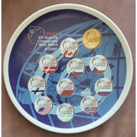 РЕДКАЯ КОЛЛЕКЦИОННАЯ ТАРЕЛКА. ХОККЕЙ. ЧЕМПИОНАТ МИРА 2004 г. ФАРФОР МФЗ