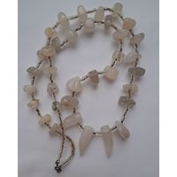 Бусы "Зубы дракона".  Сотуар.  Камень. Агат. СССР