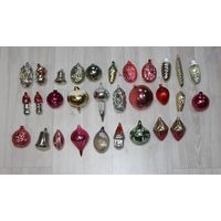 Набор новогодних елочных игрушек, из СССР, 30 шт.