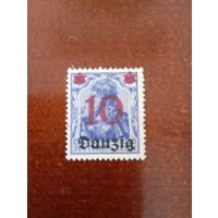 ДАНЦИГ чист 1920г АЛЛЕГОРИЯ Надпечатка