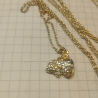 Подвеска Слоник стразы в позолоте на цепочке