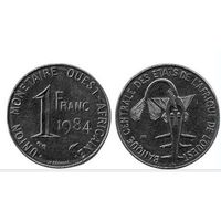ГОСУДАРСТВА ЗАПАДНОЙ АФРИКИ 1 ФРАНК 1984. РЫБА- ПИЛА