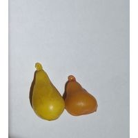 Елочная мини игрушка Груша из теребовлянского набора Малютка