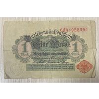Банкнота 1 марка 1914 год. Германская империя. С рубля без МЦ.