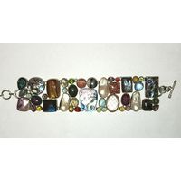 Браслет с натуральными камнями   Стерлинг серебро 925, НОВЫЙ.