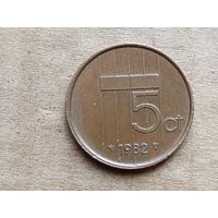 Нидерланды 5 центов, 1982г. (D-107)