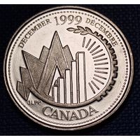 Канада 25 центов 1999 г. Декабрь. Это Канада.
