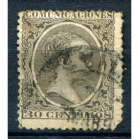 Испания (Королевство) - 1889г. - король Альфонсо XIII, 30 с - 1 марка - гашёная [Mi 195]. #1-Sp-3-A-1