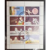 Нагалэнд (Индия). 1972 год. Космос. Блок (сцепка 8 марок) (477)