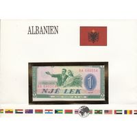 Албания 1 лек 1976 (UNC, банкнота в конверте)