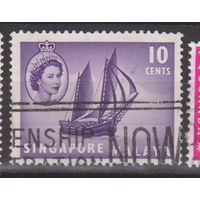Королева Елизавета II корабли флот Известные люди Личности Сингапур 1955 год лот  10