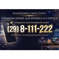 Продам эксклюзивный номер (29) 8-111-222