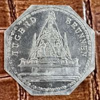 Германия Нюрнберг нотгельд 20 пфеннигов 1919 . Фонтан Добродетелей. трамвайный жетон