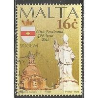 Мальта. Статуя Св.Николая. Герб. 1997г. Mi#1006.