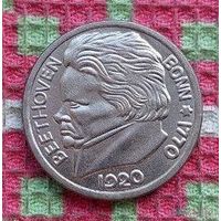 Германия 50 пфеннигов 1920 года. Бетховен. Нотгельды. Предложи свою цену или обмен!