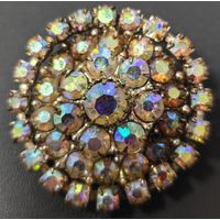 Советская круглая брошь, Аврора Бореалис, Чехословакия СССР