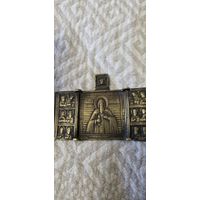 Складень меднолитой  Святой Тихон с предстоящими святыми