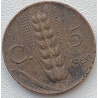 Италия 5 чентезимо 1920 г.