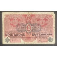 Банкнота 1 крона 1916 год. Австро - Венгрия