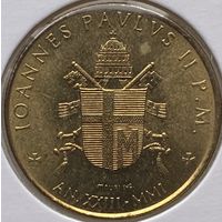 Ватикан 200 лир 2001 г. В холдере