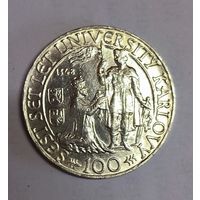 100 крон 1948 Чехословакия - 600 лет Карлову университету