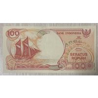 Банкнота Индонезия. 100 рупий 1992 год.