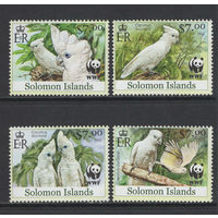 Соломоновы Острова 2012** WWF Фауна Птицы Попугаи #1676-1679