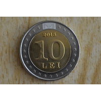 Молдова 10 лей 2018 с 1 руб