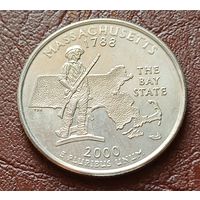 США 25 центов , Р  2000 Квотер штата Массачусетс    ( 2-2-5 )