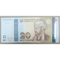 20 сомони 1999 года - Таджикистан - первый выпуск - UNC