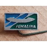 Значок ТУРИЗМ IGNALINA ПРИБАЛТИКА БАЙДАРКА ОЗЕРО