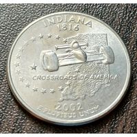 США 1/4 доллара, 2002 Квотер штата Индиана   ( 1-6-5 )