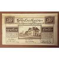 Нотгельд Австрия Санкт-Георген-им-Аттергау ,10 геллеров 1920 год