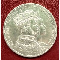 Пруссия 1 талер 1861. Коронация Вильгельма и Августы