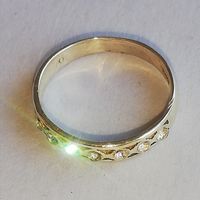 Кольцо с кристаллами, серебро 925пр, 1.55гр, 16.5 размер