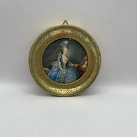 Антикварная репродукция в деревянной раме ручной работы. Италия. 3667