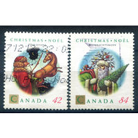 Канада - 1992г. - Рождество - 2 марки - гашёные. #3-WB-96-B-2