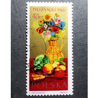 Марка Польша 1966 год Праздник урожая Дожинки
