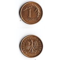 1 грош Польша 2002 года