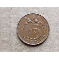 Нидерланды 5 центов, 1962г. (D-107)
