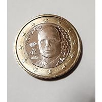Монако 1 евро 2025 Князь Альбер II Регулярные. Новый чекан. UNC из ролла